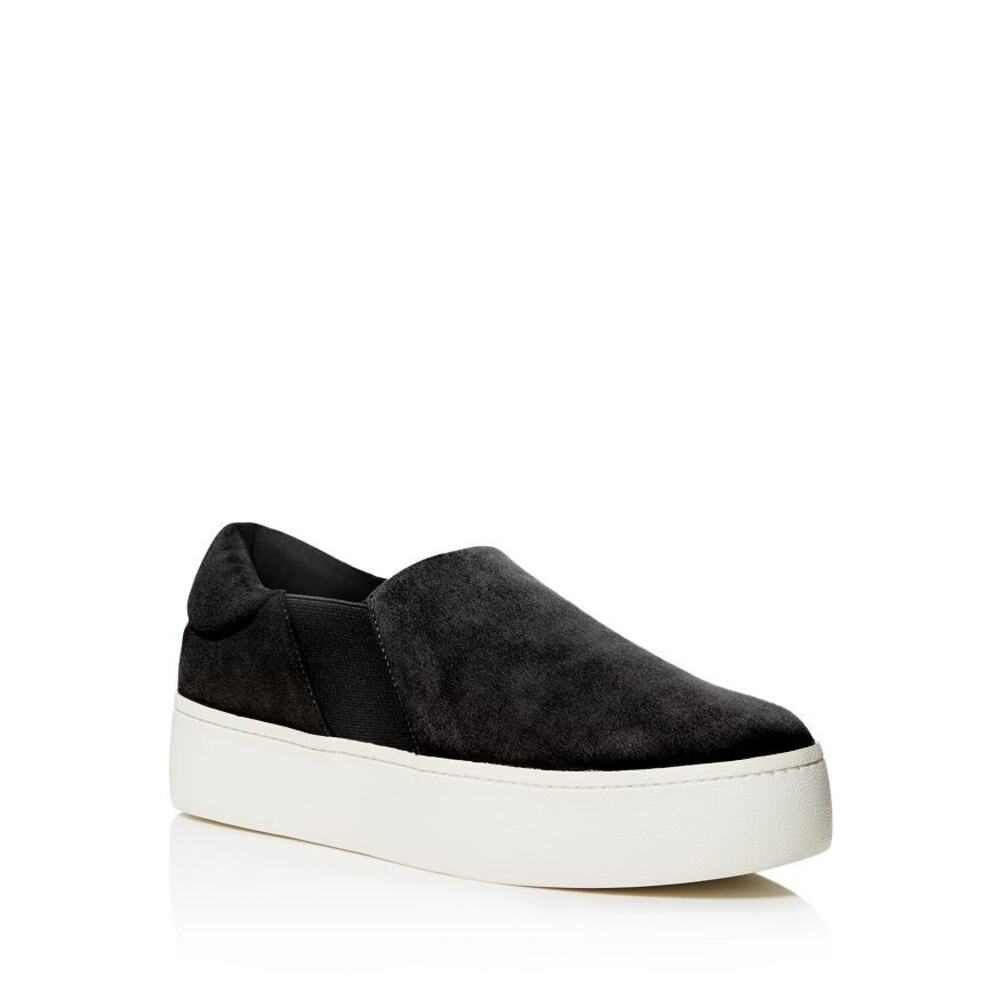 Vince Warren Gray Suede Platform Slip On Sneaker 6.5